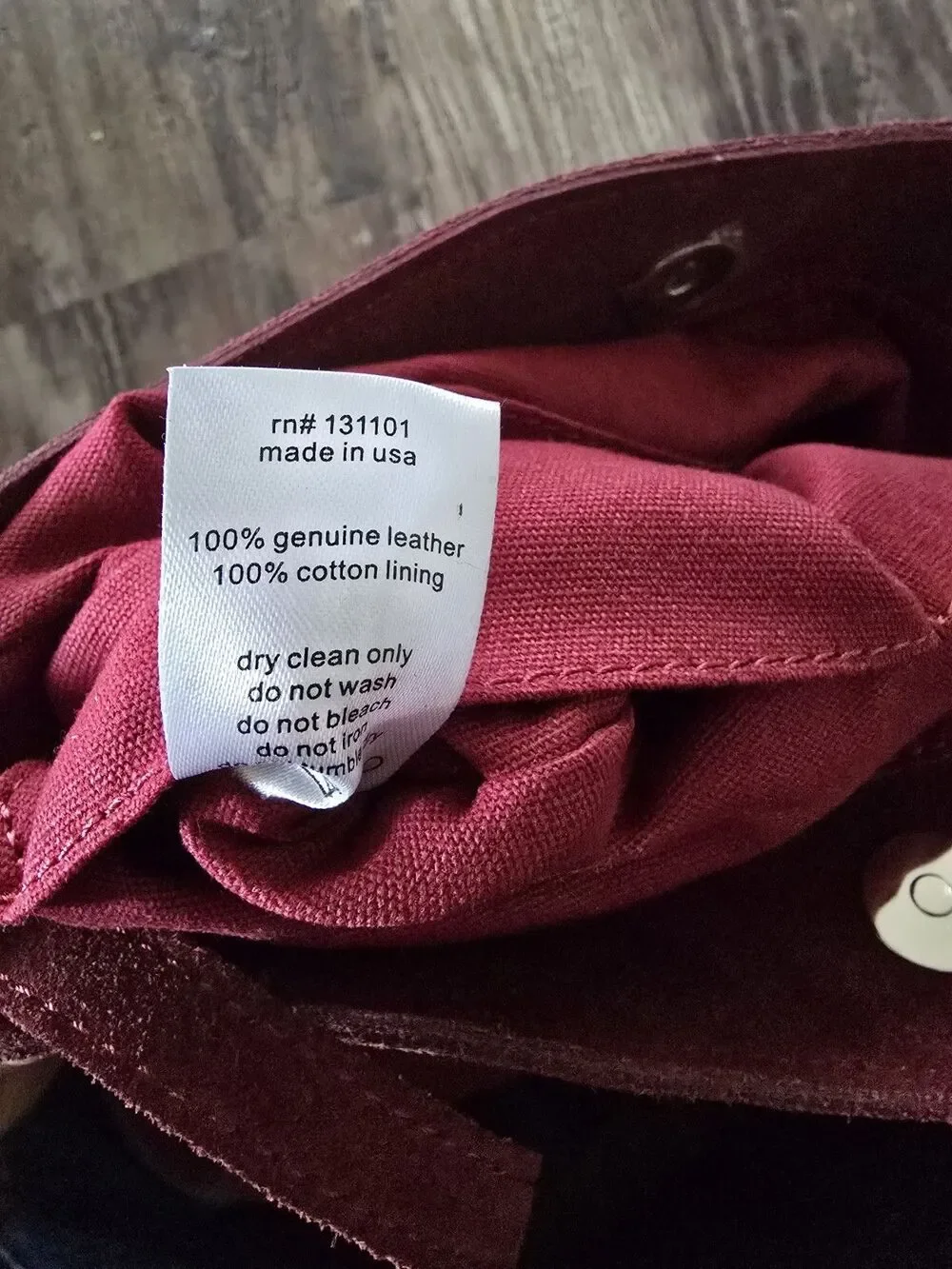 M.I.L.A. Made in Los Angeles Burgundy Suede Leather Bucket Shoulder Bag -...
